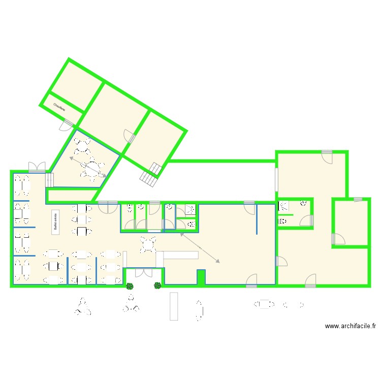 Plan restaurant v1. Plan de 0 pièce et 0 m2