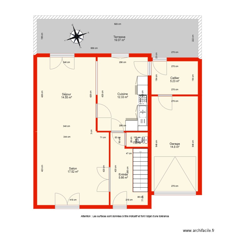 BI 3953 rdc Coté. Plan de 0 pièce et 0 m2