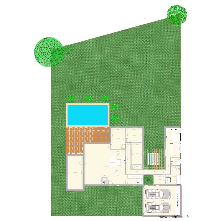 Maison. Plan de 13 pièces et 221 m2