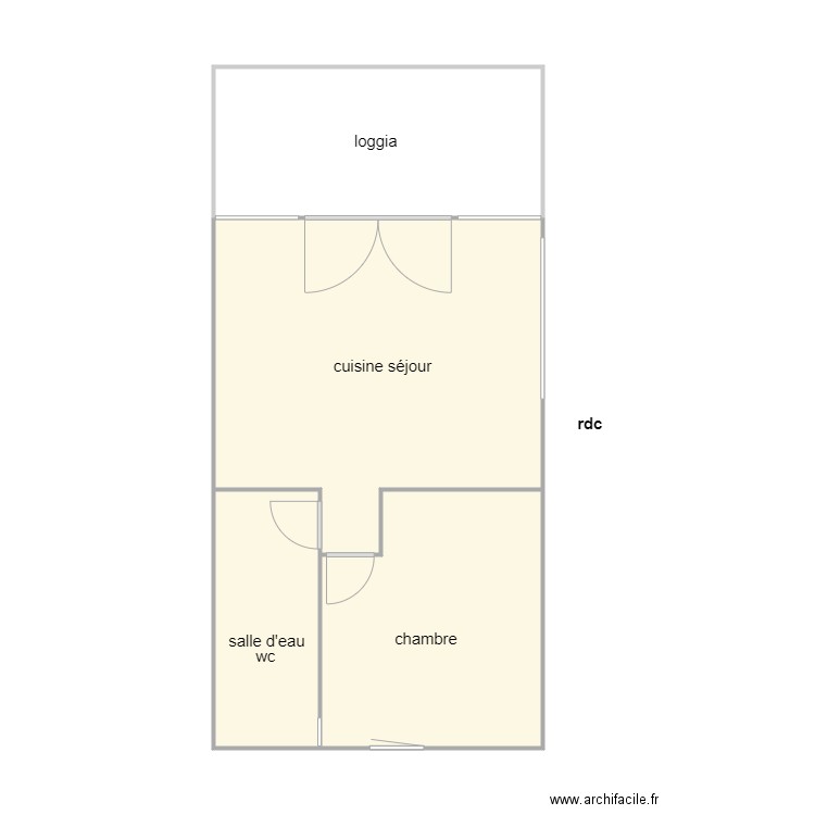 lorho am. Plan de 4 pièces et 49 m2