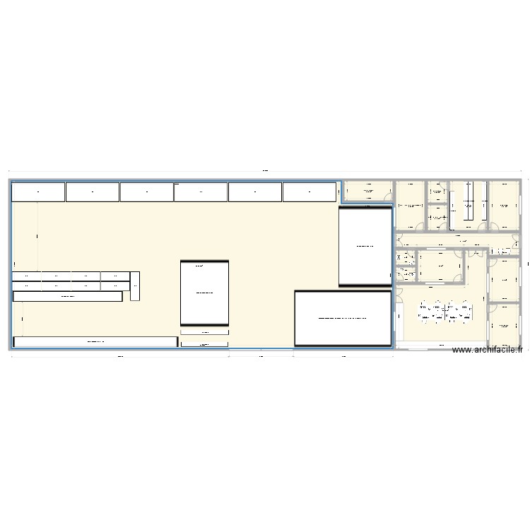 MECALANvCORA. Plan de 14 pièces et 849 m2