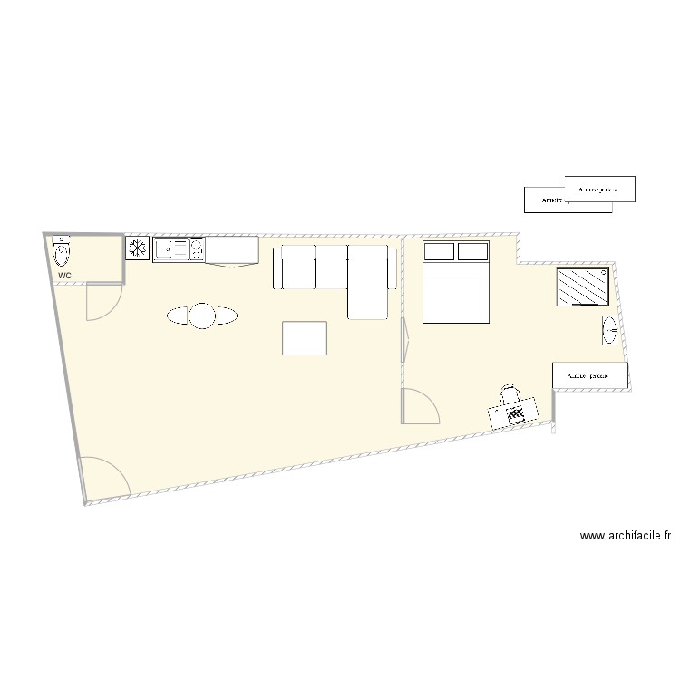 CREATION APT CLUNY . Plan de 0 pièce et 0 m2