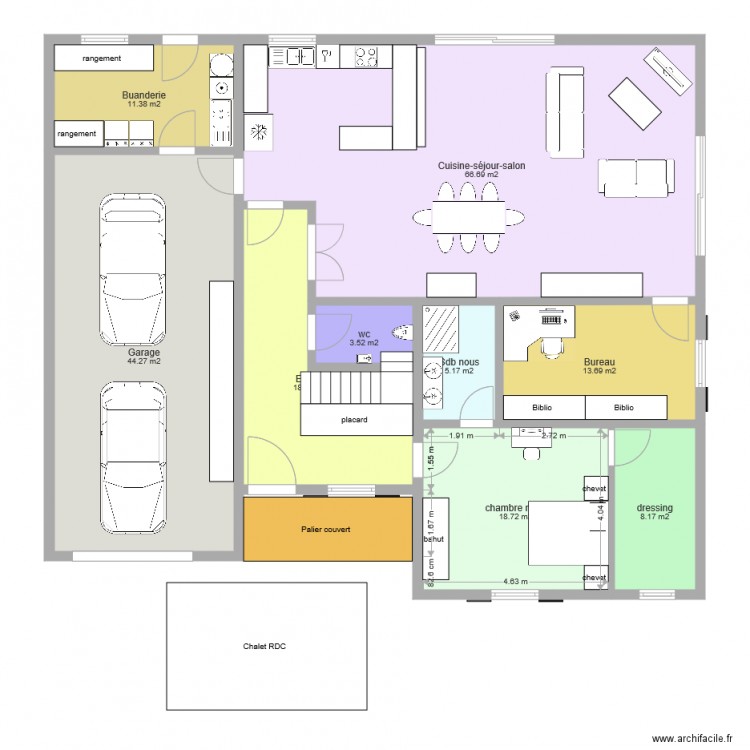 projet chalet. Plan de 0 pièce et 0 m2