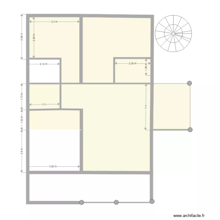 faux plafond apparent. Plan de 