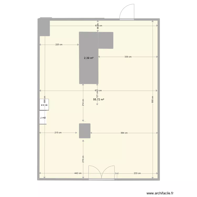 Diag 2 appartement 2&egrave;me Niveau 1sur2. Plan de 