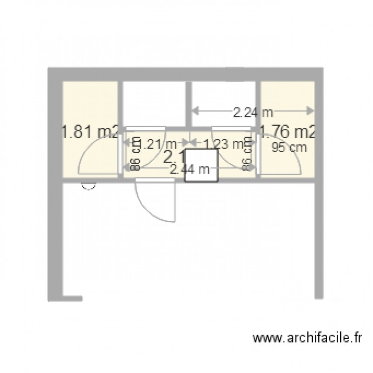 Vestiaires. Plan de 0 pièce et 0 m2