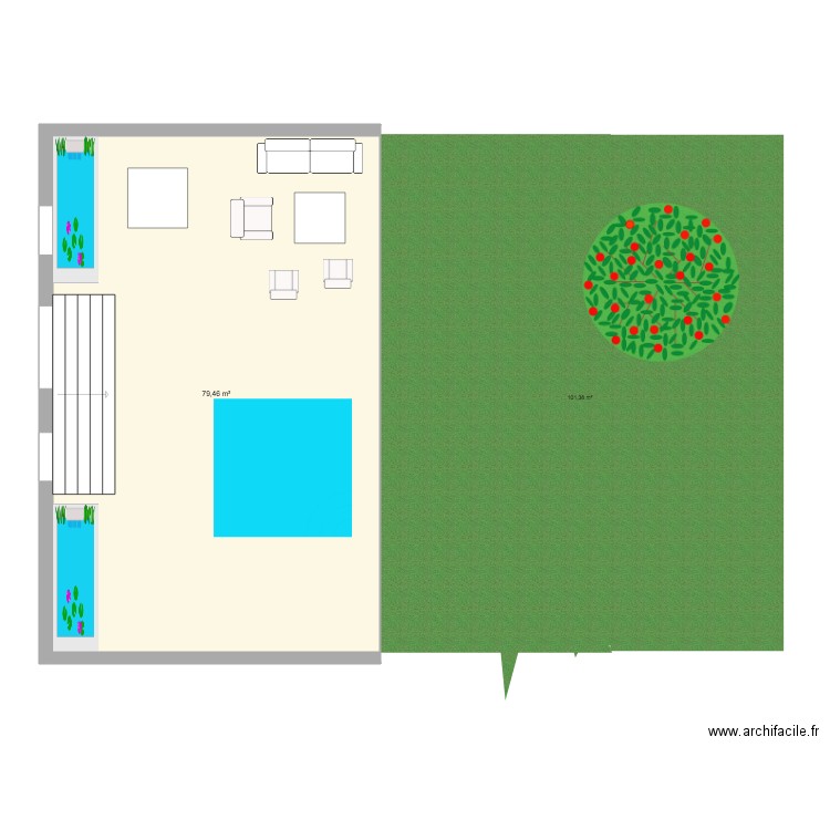 PROJET TERRASSE PLEIN PIEDS. Plan de 0 pièce et 0 m2