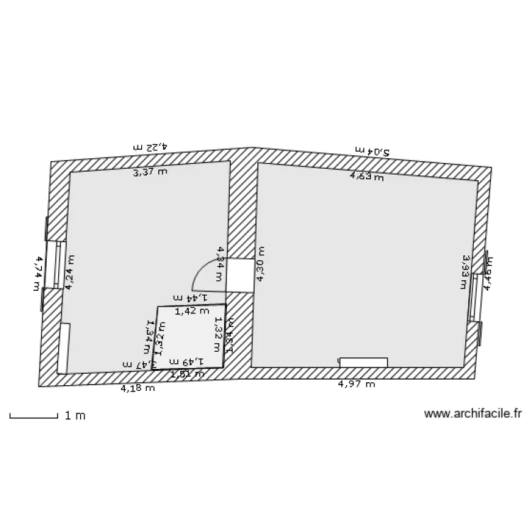 étage côté. Plan de étage côté. Plan de