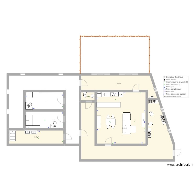 Plan Maison Noam Etienne 2MTNE A. Plan de 4 pièces et 117 m2