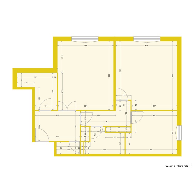 appart avant gauche. Plan de 0 pièce et 0 m2