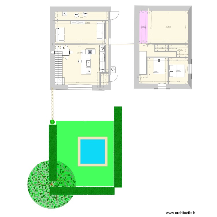 gite clapiers rdc 3. Plan de 0 pièce et 0 m2