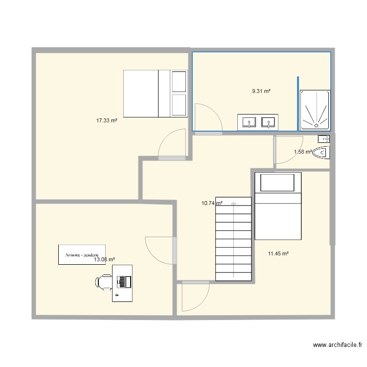 etage flo 2. Plan de 0 pièce et 0 m2