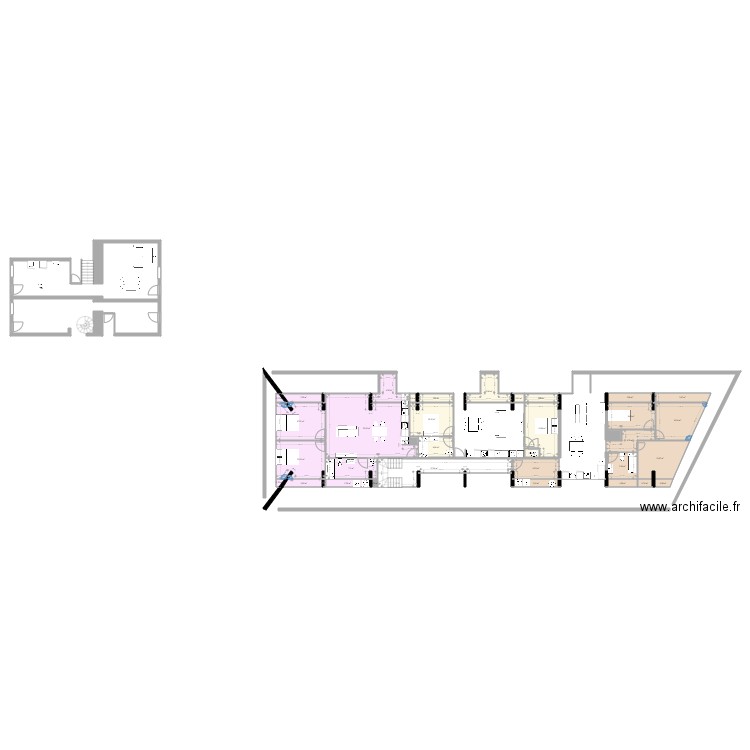 plan  rdc. Plan de 36 pièces et 197 m2