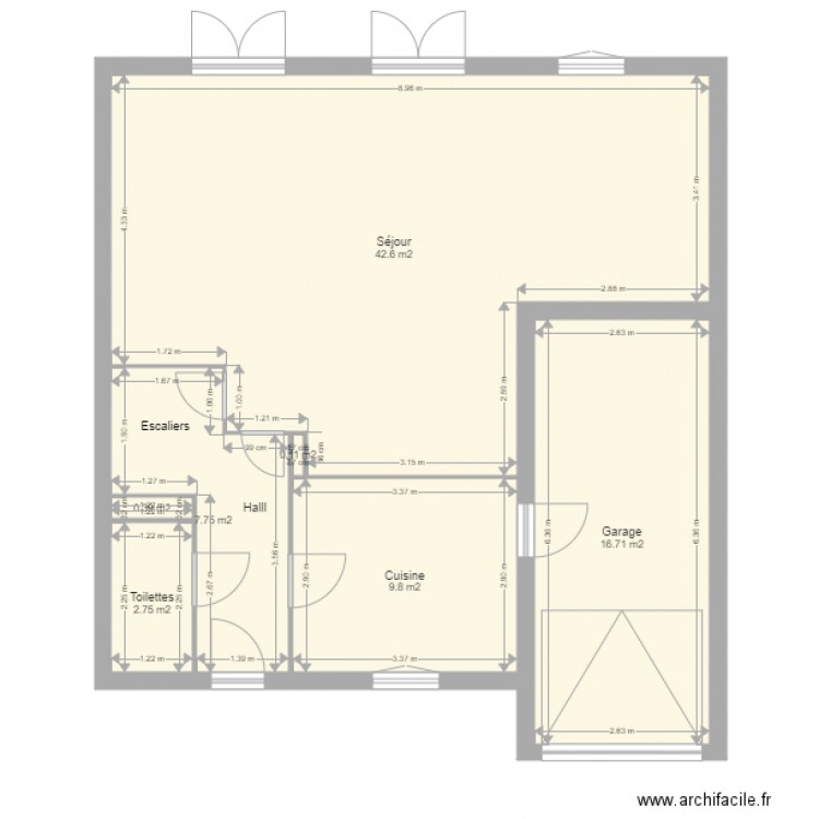 REYNIER RDC. Plan de 0 pièce et 0 m2