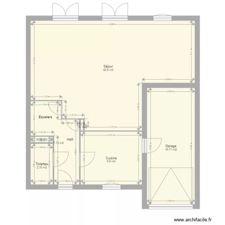 REYNIER RDC. Plan de 