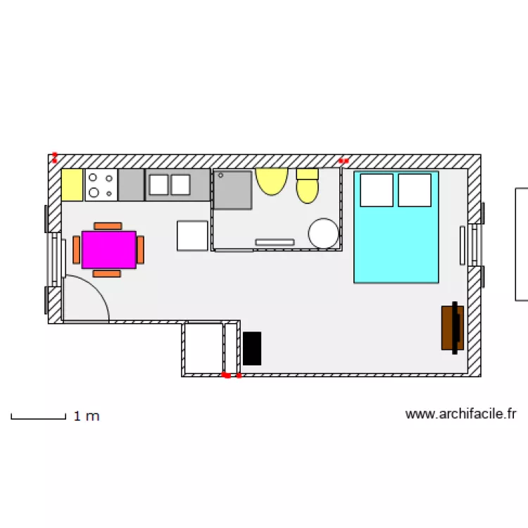 studio aménagé final. Plan de studio aménagé final. Plan de