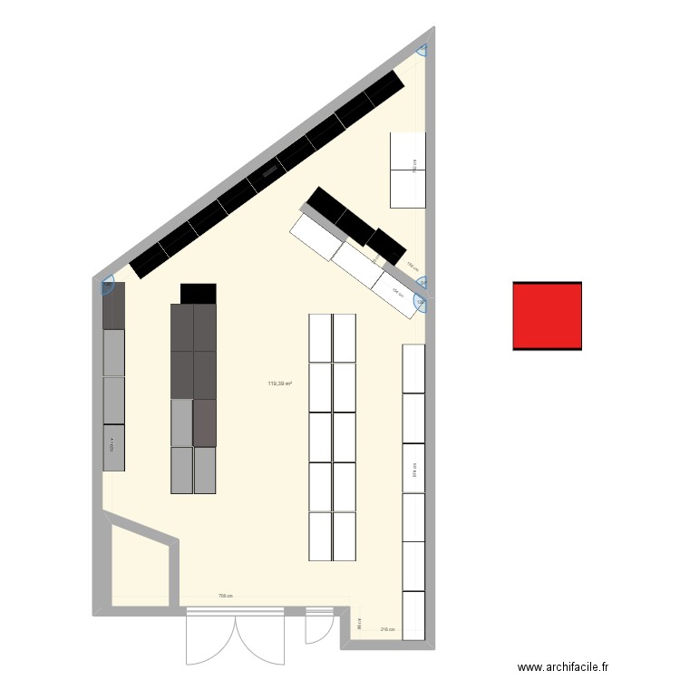 Réserves RE13 vide (Peintures > Sculptures). Plan de 0 pièce et 0 m2