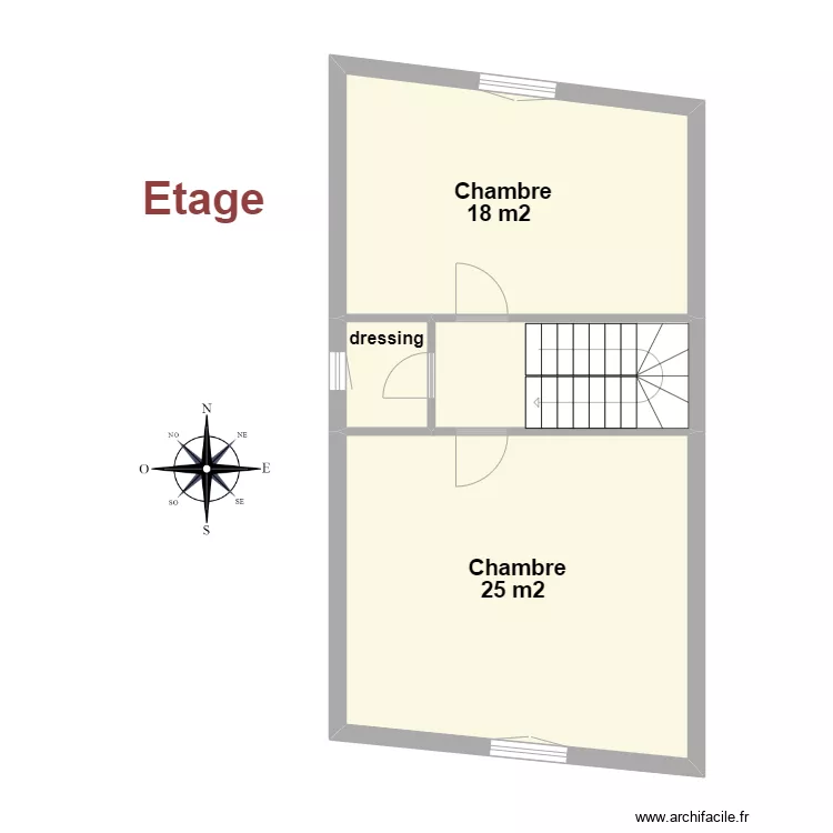 Francine &eacute;tage. Plan de 