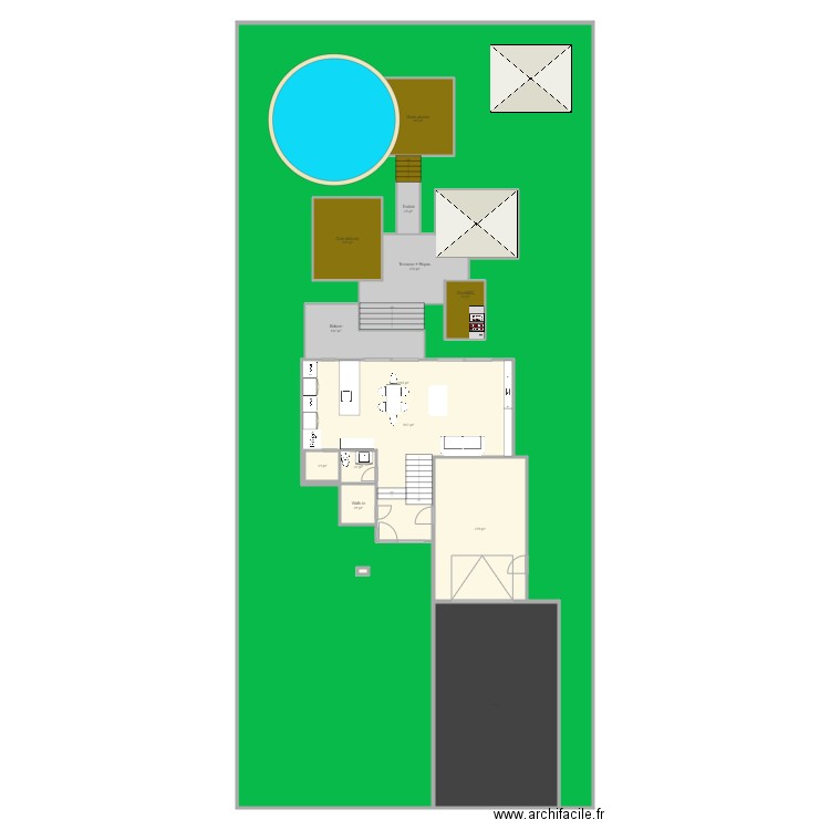 Viridis terrain piscine et aménagement. Plan de 0 pièce et 0 m2