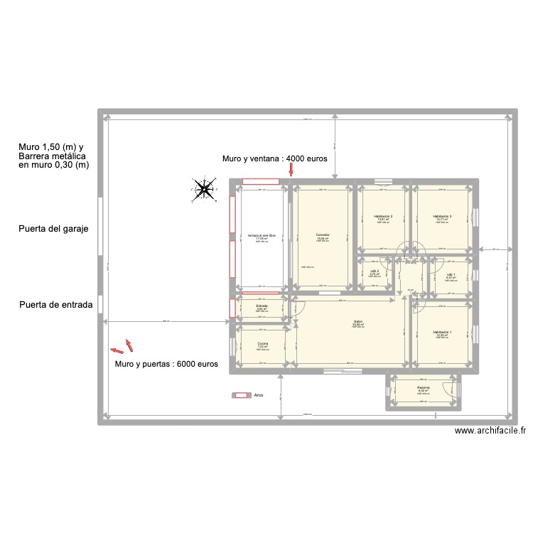 Vilafortuny - Plan - ES. Plan de 12 pièces et 503 m2