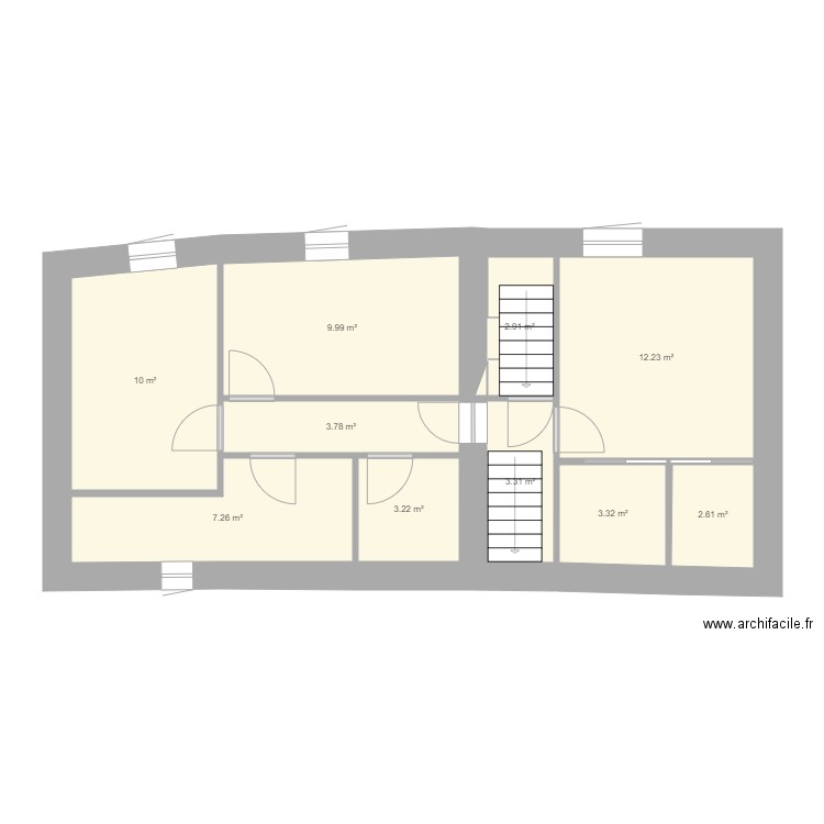 Maison Messimy étage 2 modifié sans meubles. Plan de 0 pièce et 0 m2