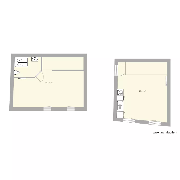 Maison du bas droite. Plan de Maison du bas droite. Plan de