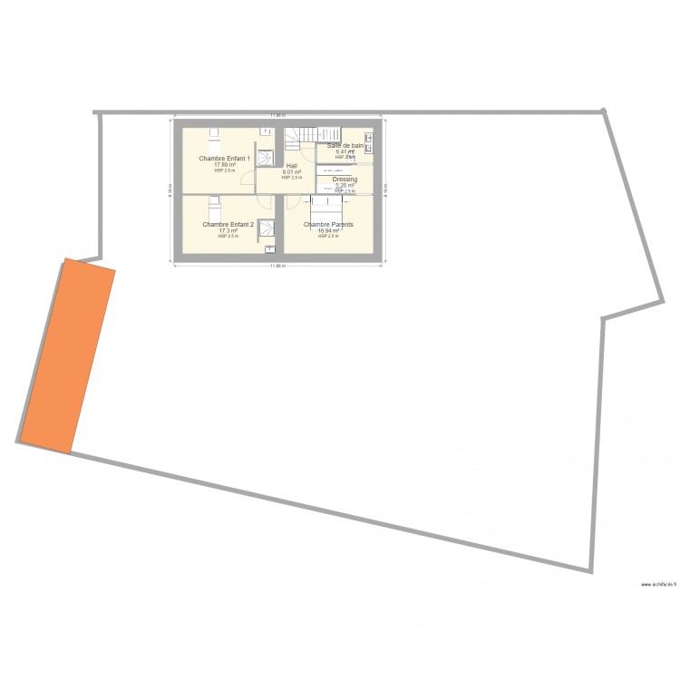 Plan Etage Chambre. Plan de 0 pièce et 0 m2