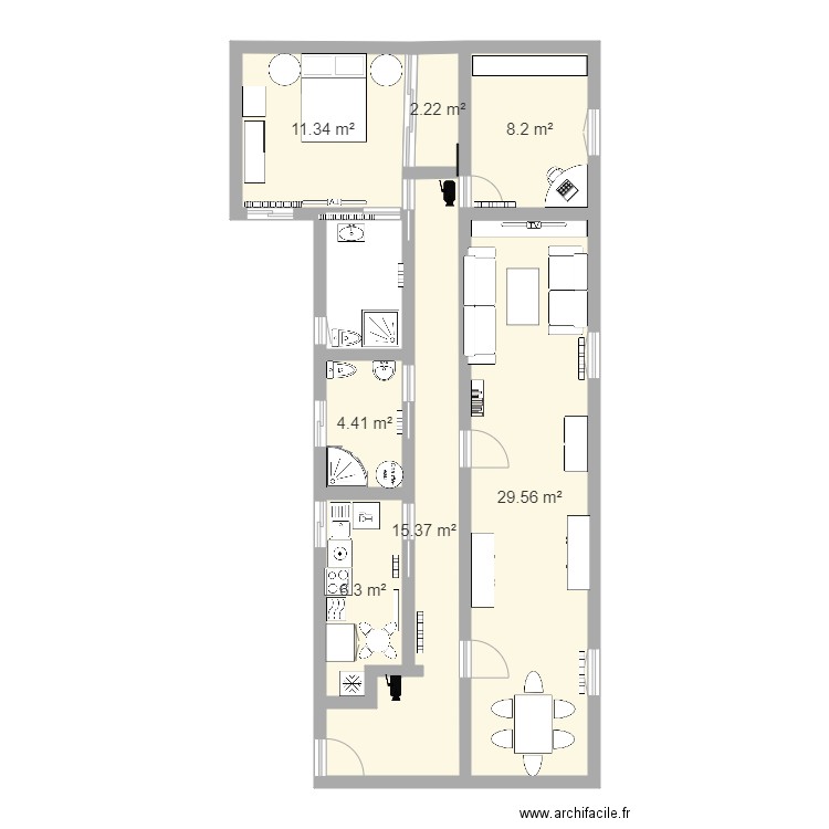 piso 2. Plan de 0 pièce et 0 m2