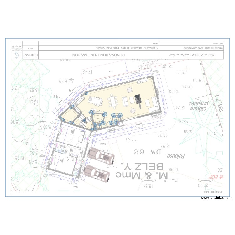 rdc original sans agrandissement. Plan de 0 pièce et 0 m2