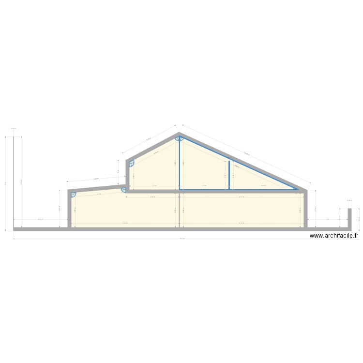 plan coupe. Plan de 0 pièce et 0 m2