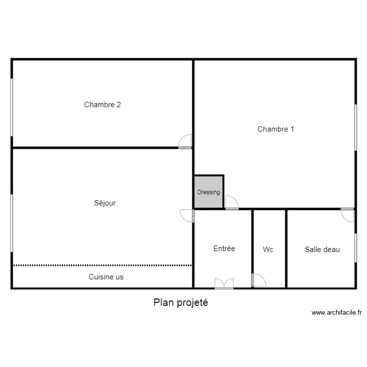 plan projet&eacute; bernet. Plan de 