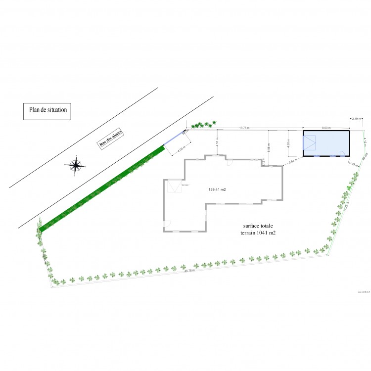 Plan situation . Plan de 0 pièce et 0 m2