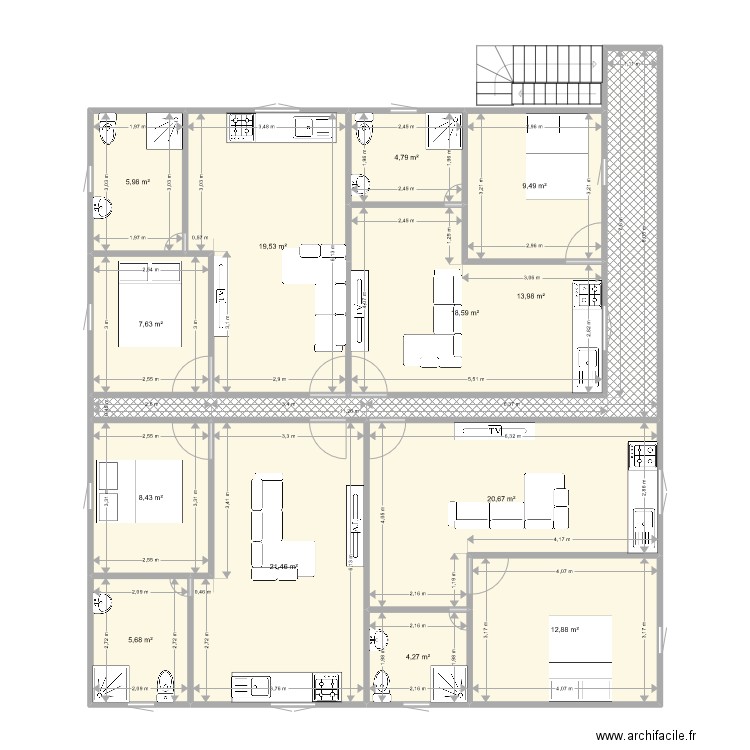 Appartements T2 Brk97670. Plan de 0 pièce et 0 m2