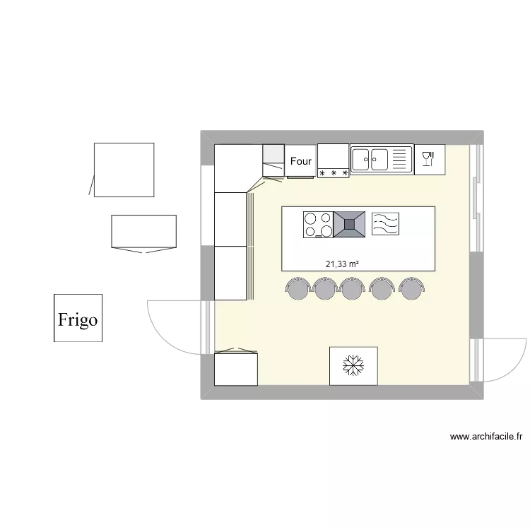 cuisine. Plan de 