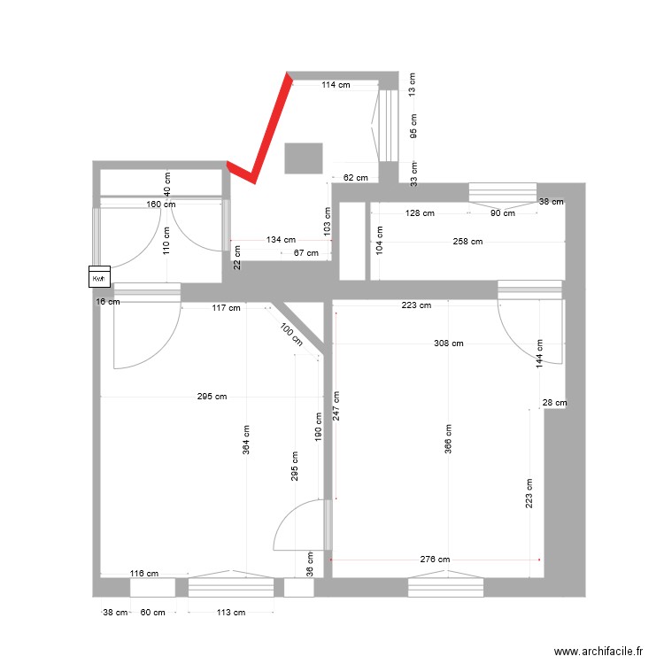 Existant bruno demont. Plan de 0 pièce et 0 m2
