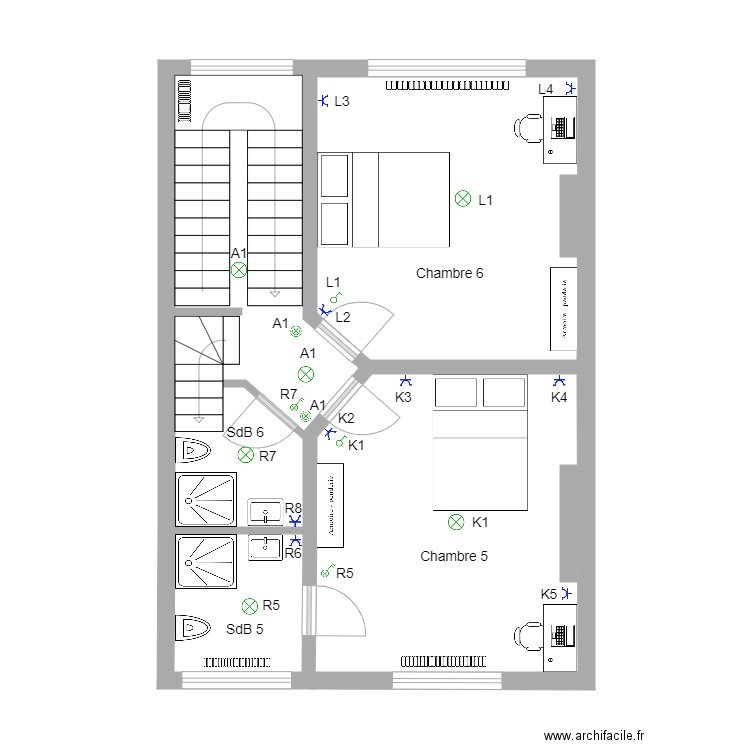 DENIS étage 2. Plan de 0 pièce et 0 m2