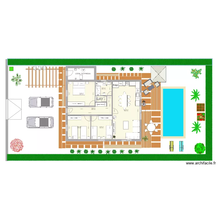 gîte. Plan de gîte. Plan de