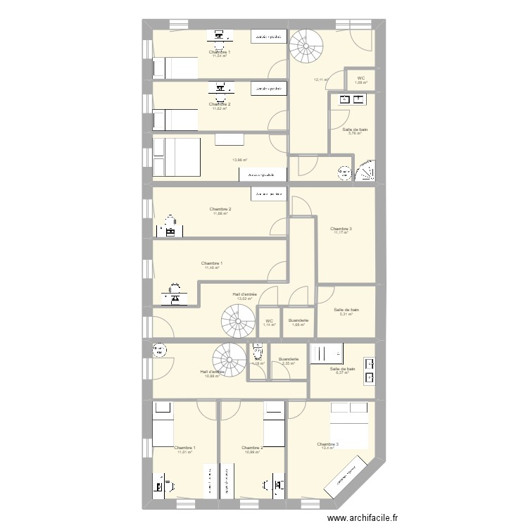 Sambrée 1a. Plan de 0 pièce et 0 m2