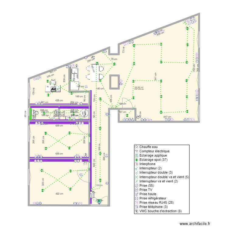 PLAN_DIGILANGUES_AVRIL 2024_V3. Plan de 7 pièces et 95 m2