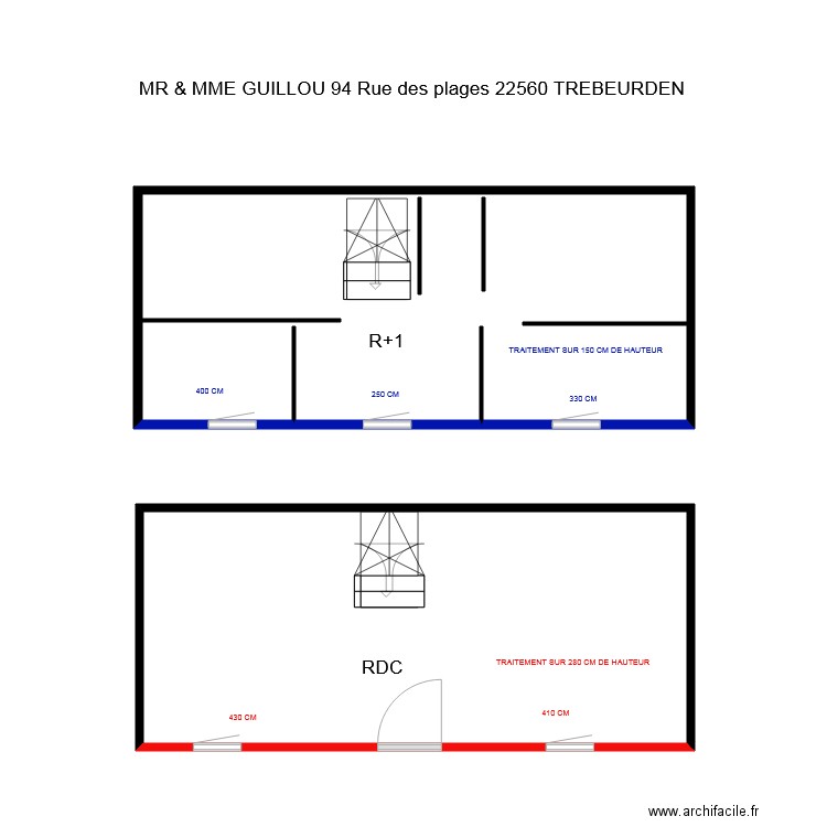 GUILLOU TREBEURDEN. Plan de 0 pièce et 0 m2