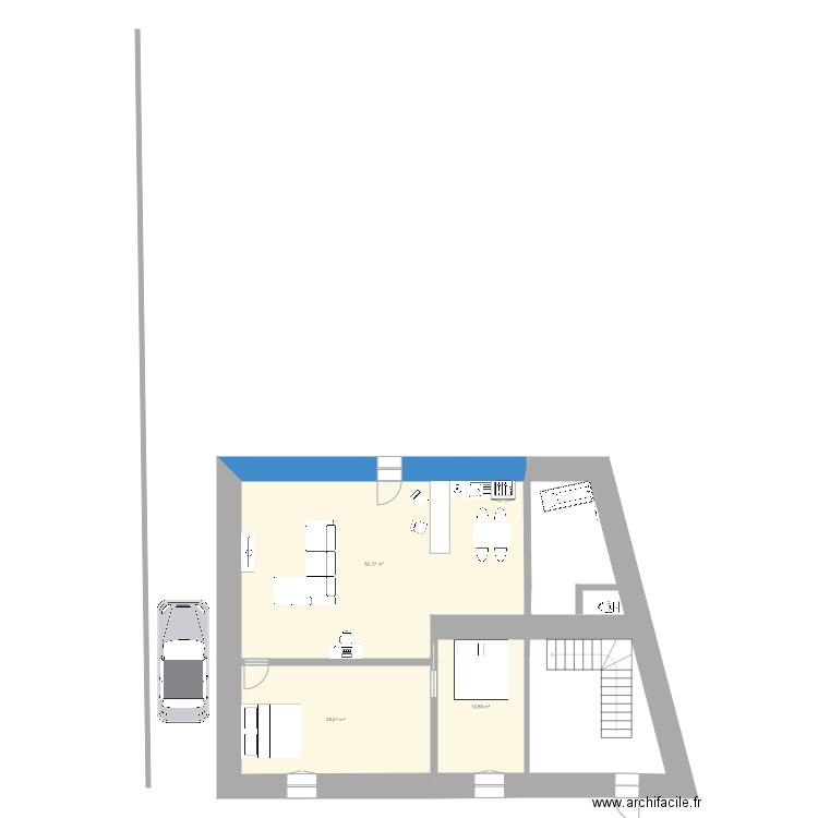 Pom RDC vue aérienne. Plan de 0 pièce et 0 m2