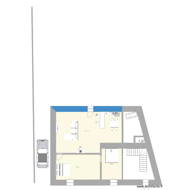 Pom RDC vue aérienne. Plan de Pom RDC vue aérienne. Plan de