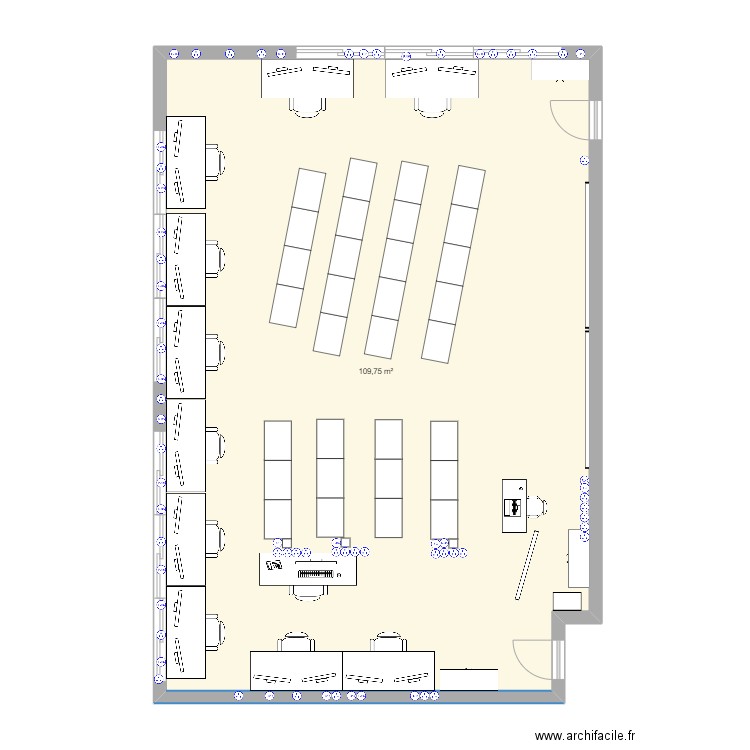 tp b9. Plan de 1 pièce et 110 m2