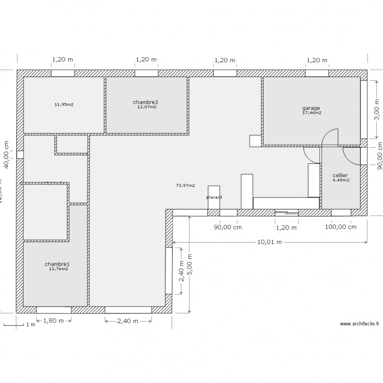 plan cotes ouvertures. Plan de 0 pièce et 0 m2