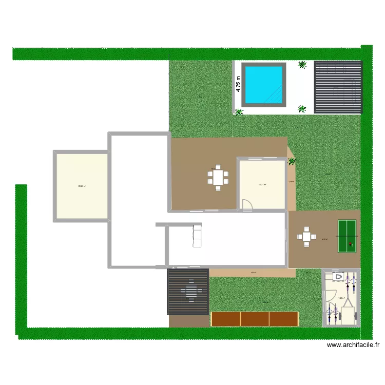 MAISON MAUBEC 01. Plan de 3 Pièces et 49 m²