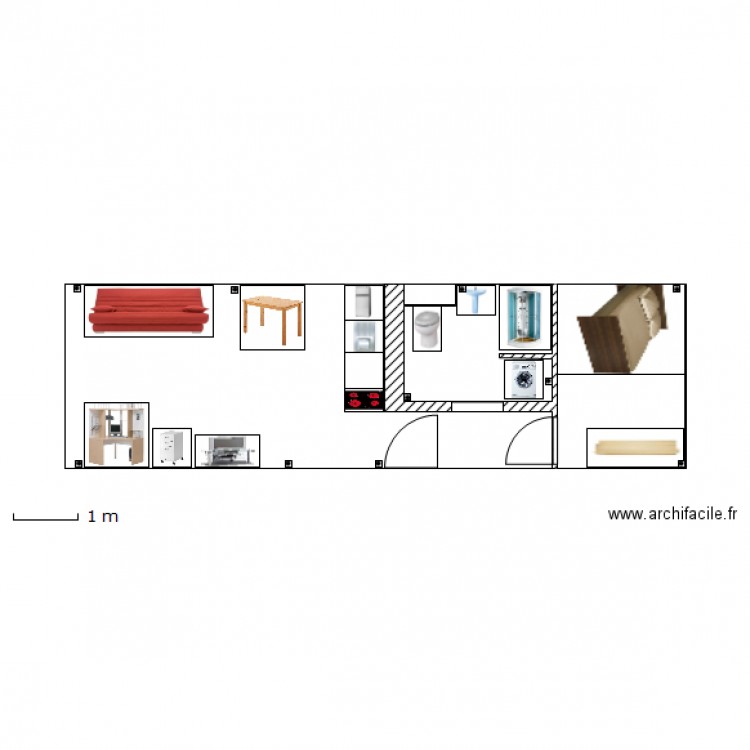 Appartement Modifié avec Prises. Plan de 0 pièce et 0 m2