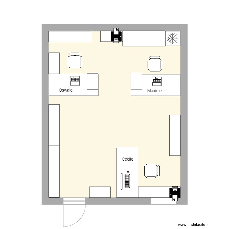 algeco chapeau 2. Plan de 1 pièce et 29 m2