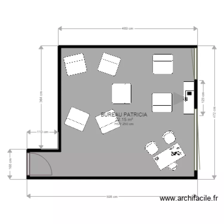 1 BUREAU 2 PATRICIA. Plan de 