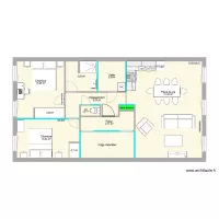 T3 traversant cuisine d'angle 2&egrave;me &eacute;tage final