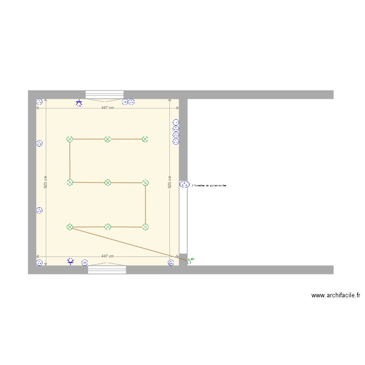 Collado. Plan de 1 pièce et 23 m2